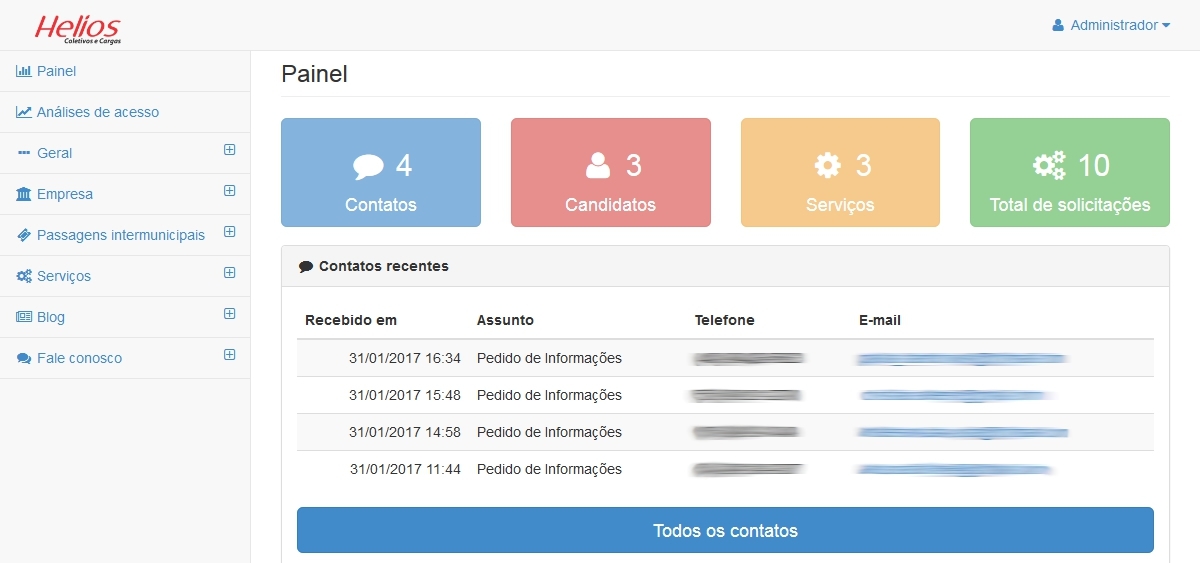 Portal Helios Coletivos e Cargas