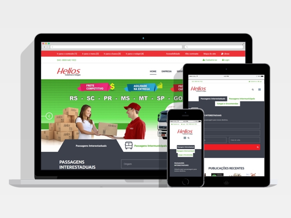 Detalhes do projeto Portal Helios Coletivos e Cargas